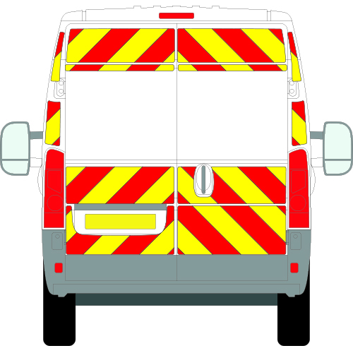 Fiat Ducato Full Chevron Kit with Window cut-outs (2015 - Present) (Medium roof H2) Nikkalite Prismatic Grade