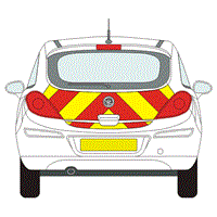 Vauxhall Corsa Full Chevron Kit (2007 - 2015) Nikkalite Prismatic Grade