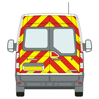 Renault Master Full Chevron Kit with Window cut-outs (2010 - 2021) (Medium roof H2) Flooded Nikkalite Prismatic Grade