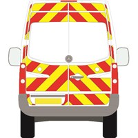 Mercedes-Benz Sprinter Full Chevron Kit with Window cut-outs (2006 - 2018) (High/Med Roof) Flooded 3M Diamond Grade